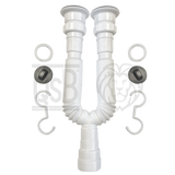 QsB Sifon flexible doble desague