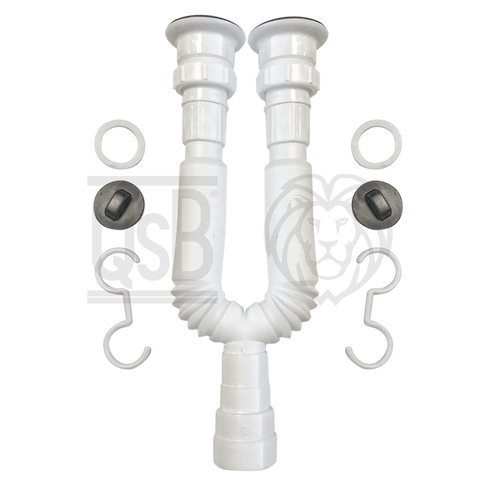 QsB Sifon flexible doble desague